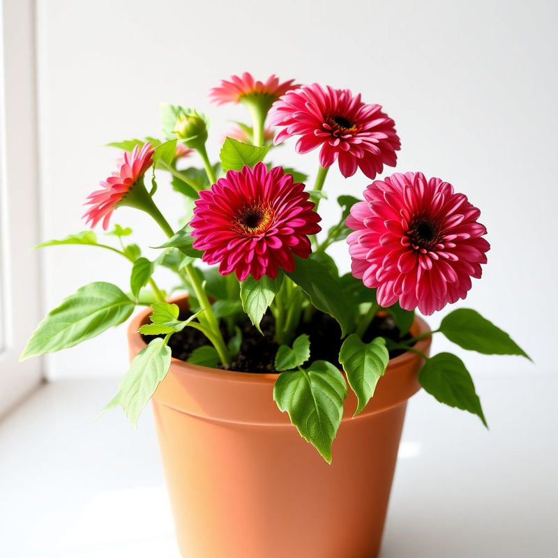 Zinnia Belyy Mishka Zinnia Elegans Seeds for Planting - Colorful Blooms for Flower Bed & Urban Garden