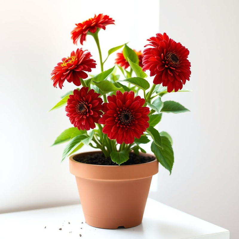 Zinnia Seeds in Rich Brown Red Shades to Add Warmth to Your Space