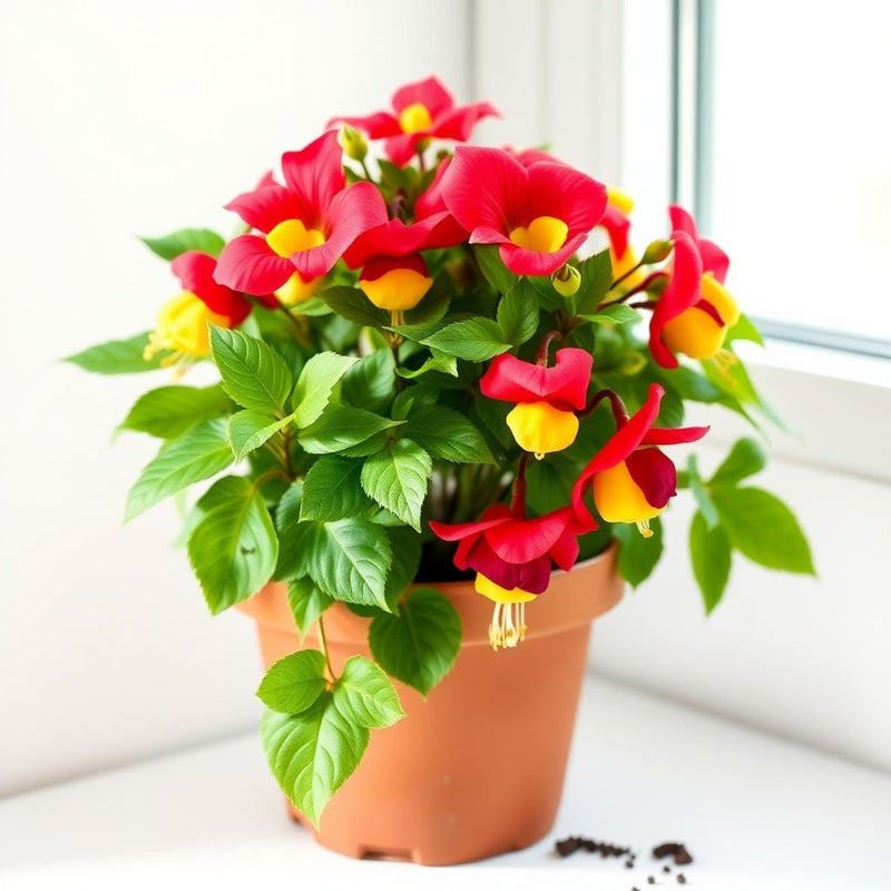 Double Petals Fuchsia Seeds - Yellow Red Blooms for Planting