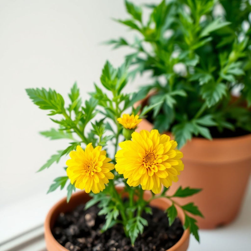 Yellow Marigold Flower seeds for Planting - Hardy Variety, Heirloom & GMO Free Seeds for Home Garden