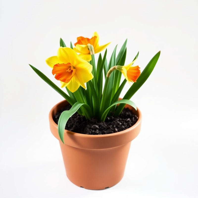 Yellow Red Daffodil Seeds, Heirloom Non-GMO Pollinator-Friendly Flowers for Garden Planting