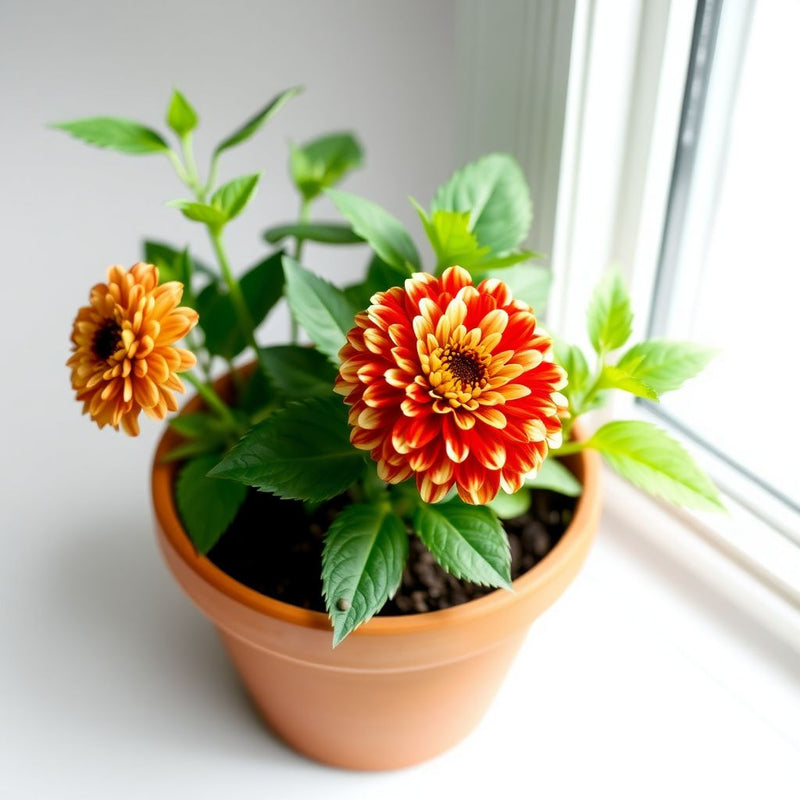 Zinnia Flower Seeds in Red and Cream for a Beautiful Garden Color pop