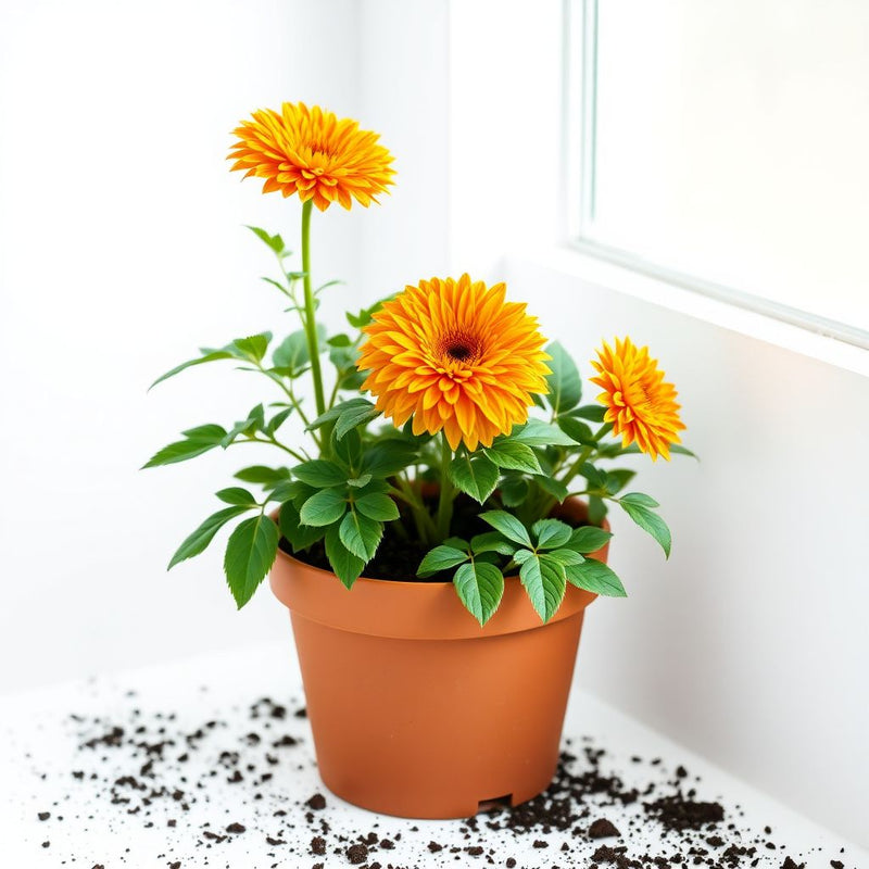 Yellow Red Chrysanthemum Flower seeds for Planting - Bright Blooms, Heirloom & GMO Free Seeds for Home Garden