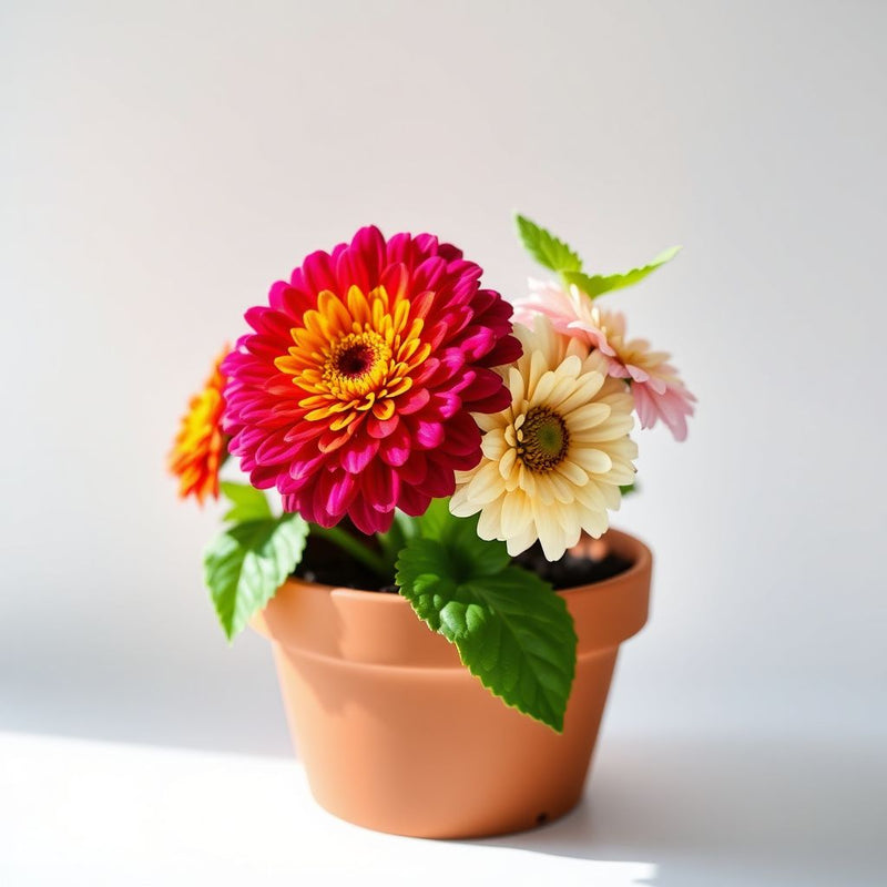 Zinnia Double Mixed Flower seeds for Planting Perfect for Borders Heirloom & GMO Free Seeds for Home Garden
