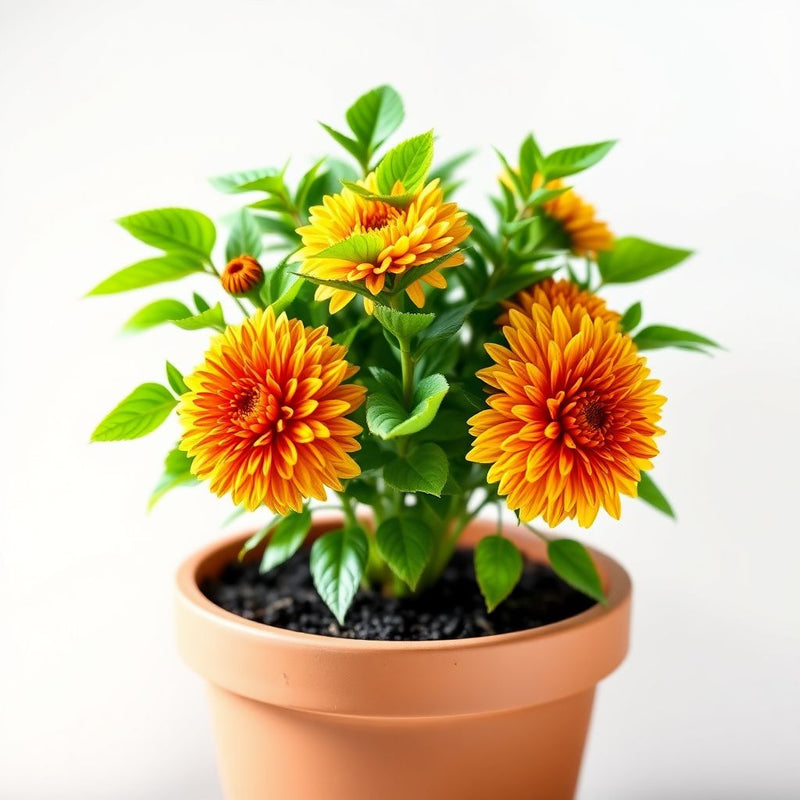 Yellow Red Chrysanthemum Flower seeds for Planting - Seasonal Bloomer, Heirloom & GMO Free Seeds for Home Garden
