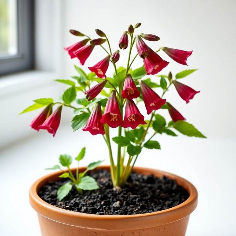 Rubinrot Heirloom Campanula "Canterbury Bell" Seeds for Stunning Red Bells