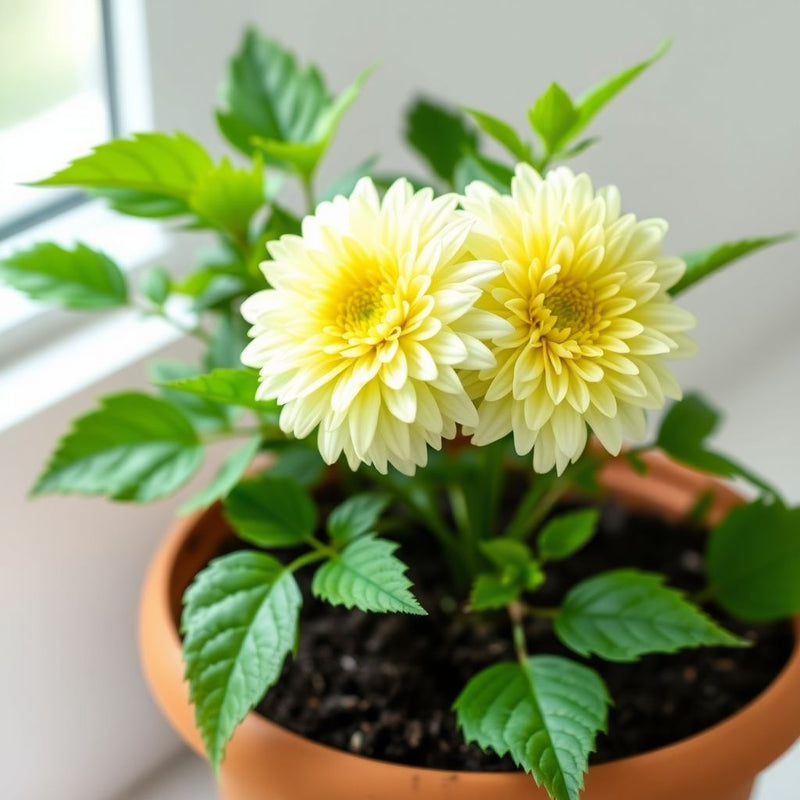 Yellow White Chrysanthemum Flower seeds for Planting - Drought Tolerant, Heirloom & GMO Free Seeds for Home Garden