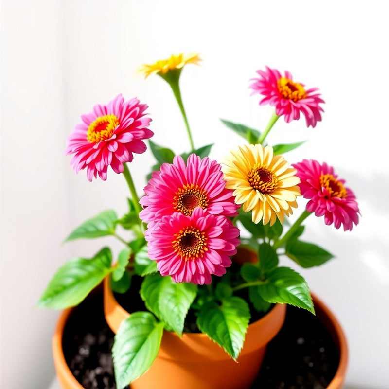 Zinnia Planting Flower Seeds for Joy - Pink and Yellow Blooms