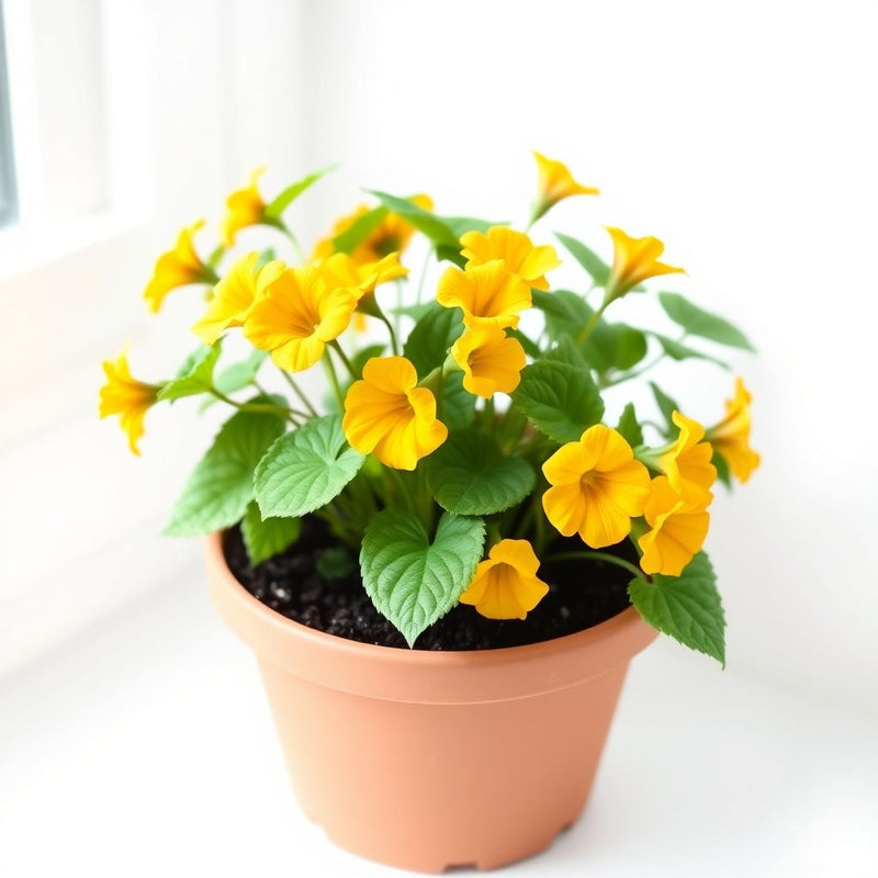 Yellow Peach Nasturtium Flower seeds for Planting Long Bloom Season Heirloom & GMO Free Seeds for Home Garden