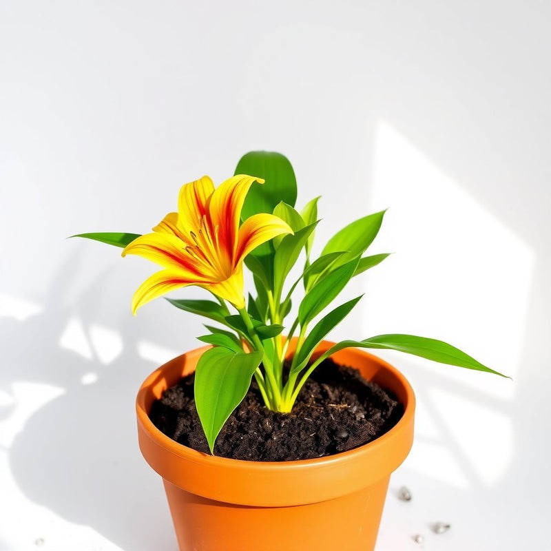 Yellow Red Lilium Flower Seeds Planting Bright