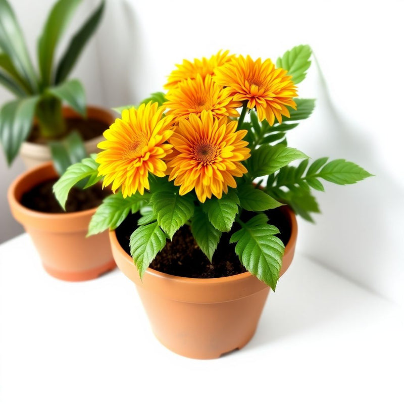 Yellow Orange Chrysanthemum Flower seeds for Planting - Colorful Display, Heirloom & GMO Free Seeds for Home Garden