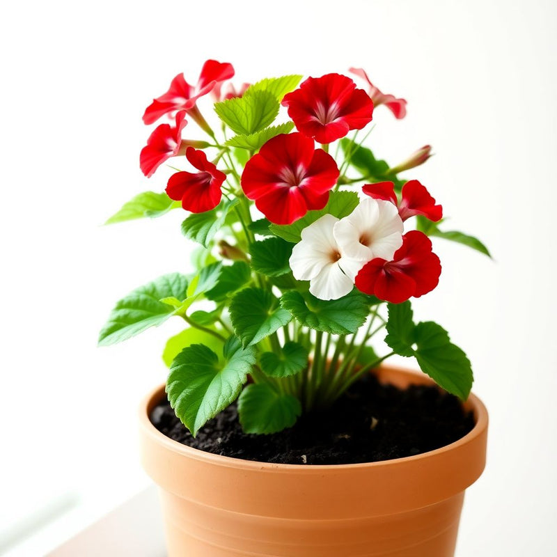 Geranium Flower Seeds for Planting Red & White Blooms for Your Garden