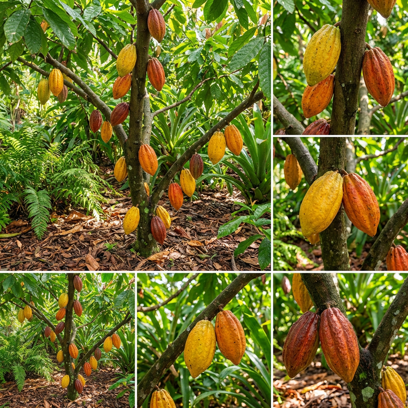 Theobroma cacao Cacao Fruit Seeds for Tropical Garden Chocolate Tree