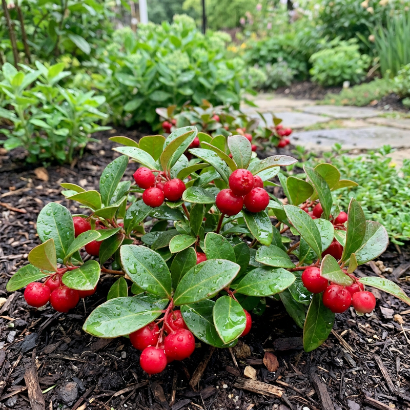 Gaultheria procumbens Heirloom Red Wintergreen Fruit Seeds for Hardy Garden Growth