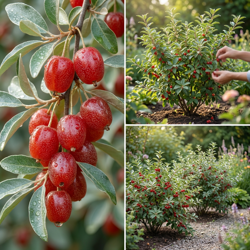 Goumi Berry Fruit Seeds for Home Garden Growing and Traditional Berry Cultivation