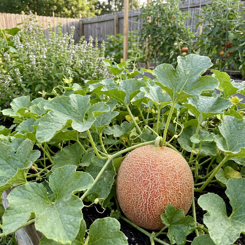Red Cantaloupe Melon Fruit Seeds for Planting – Heirloom Non-GMO High Germination Organic Garden Seeds