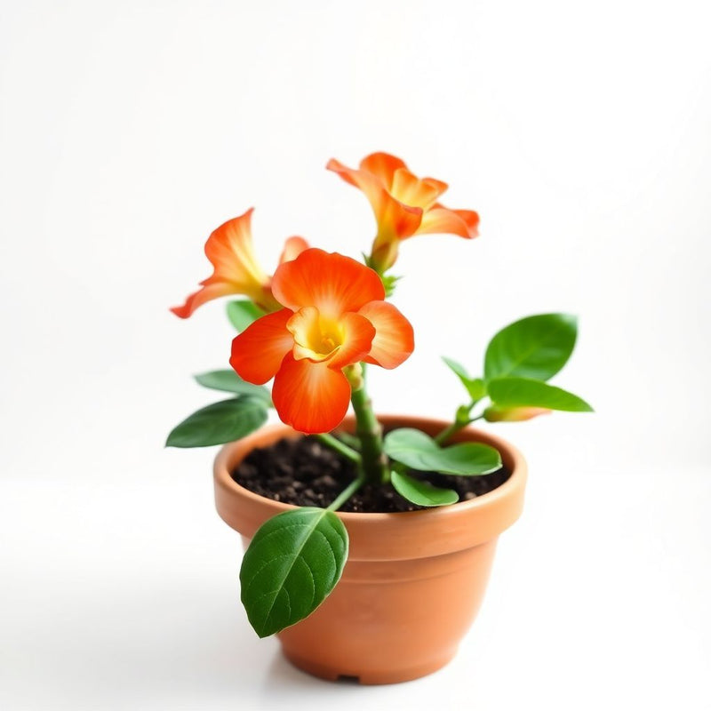 Adenium Obesum Orange Flower seeds for Planting - Pollinator Friendly, Heirloom & GMO Free Seeds for Home Garden