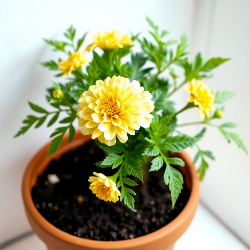 Cream Marigold Flower Seeds for Planting - Vibrant Annual Blooms for Your Garden