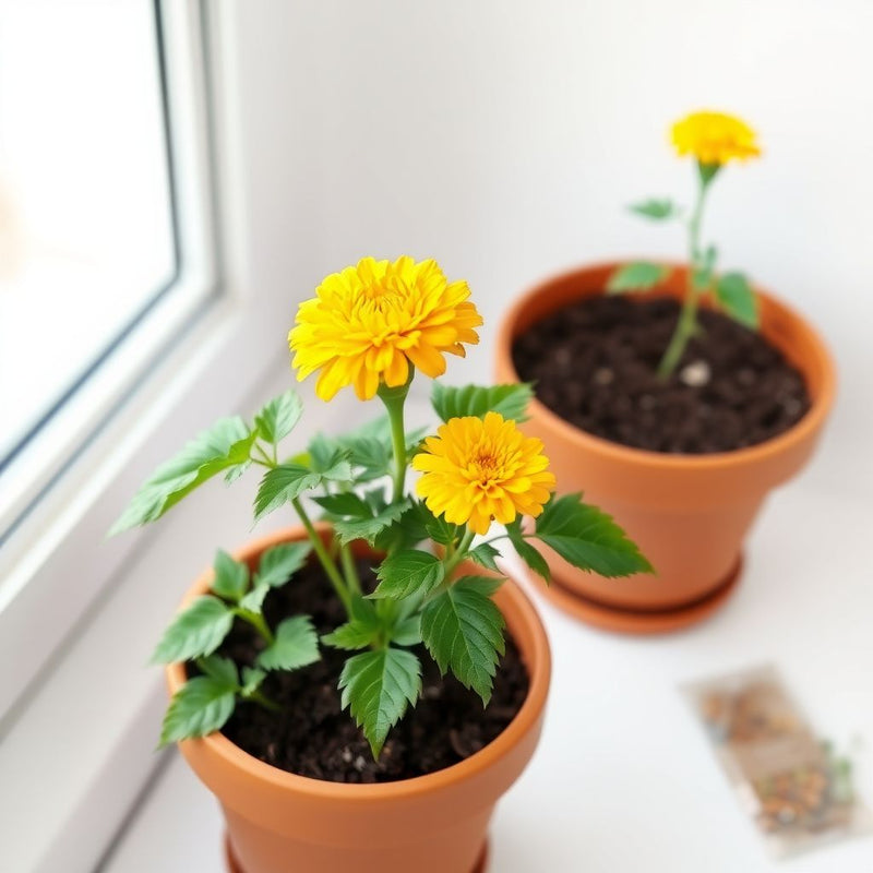 Yellow Marigold Flower Seeds for Vibrant Planting and Gardening