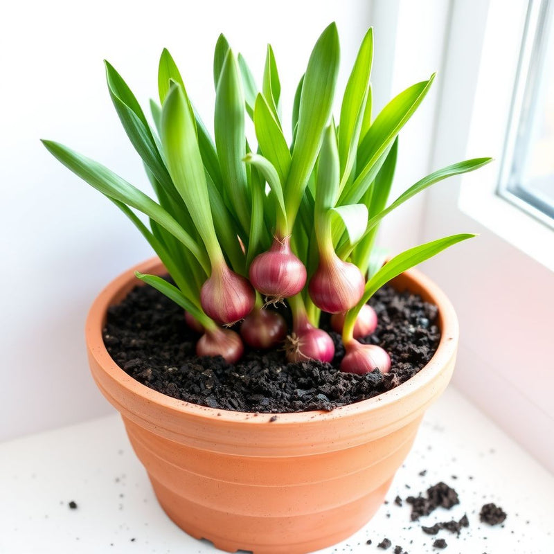 Red Bunching Onion Shallot Seeds for Mild, Fresh Shallots