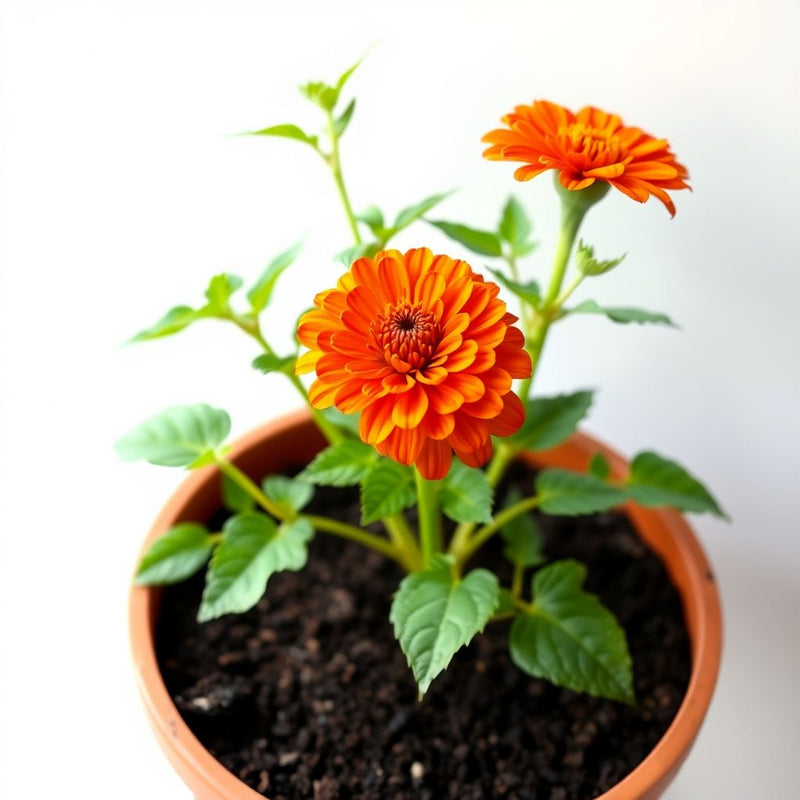 Zinnia Orange Flower seeds for Planting - Bright Blooms, Heirloom & GMO Free Seeds for Home Garden