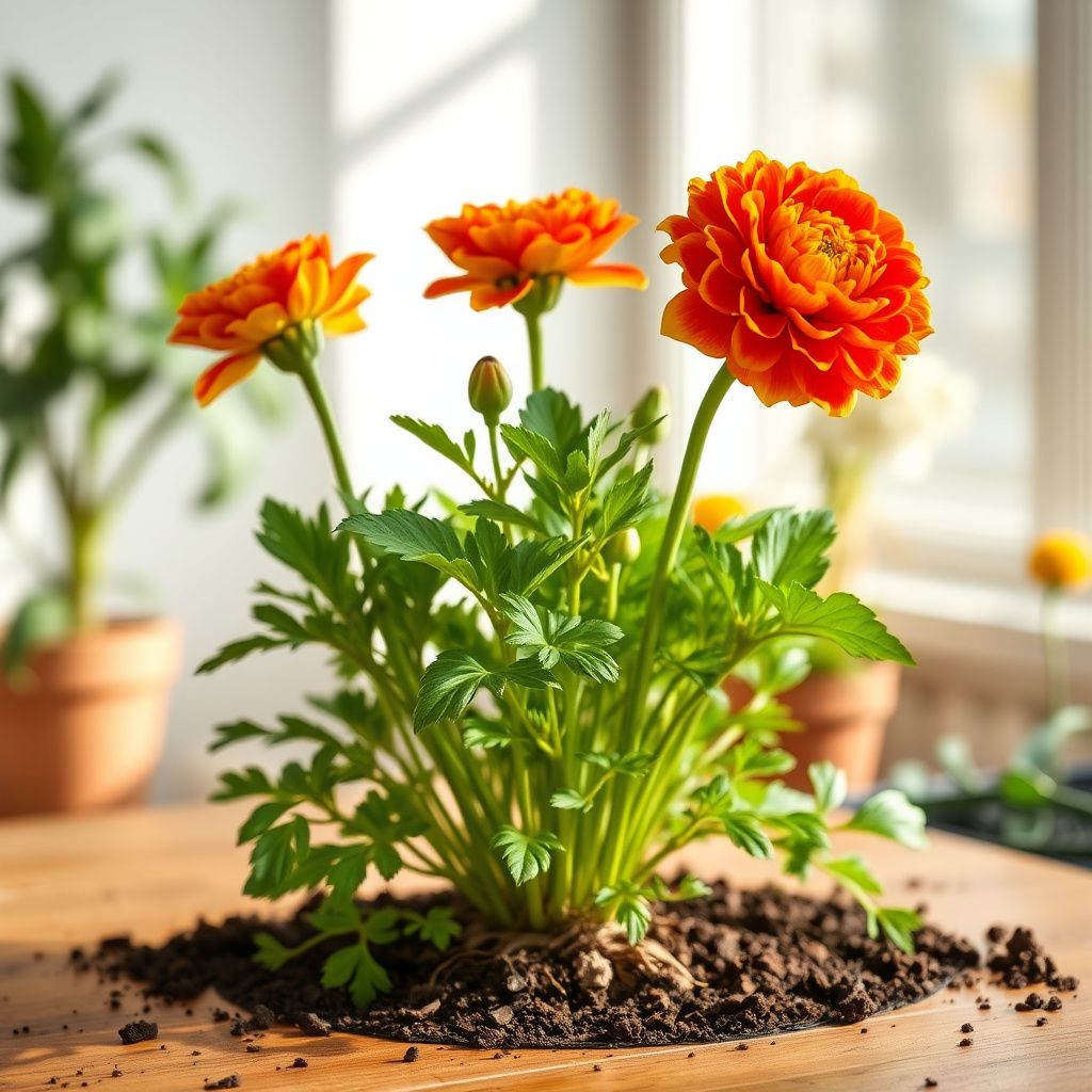 Yellow Red Ranunculus Flower seeds for Planting - Perfect for Borders, Heirloom & GMO Free Seeds for Home Garden