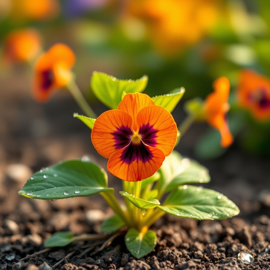Orange Viola Sorbet Flower seeds for Planting - Fragrant Blossoms, Heirloom & GMO Free Seeds for Home Garden