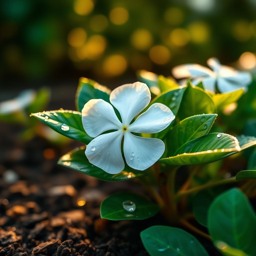 White Periwinkle Flower seeds for Planting - Perfect for Borders, Heirloom & GMO Free Seeds for Home Garden