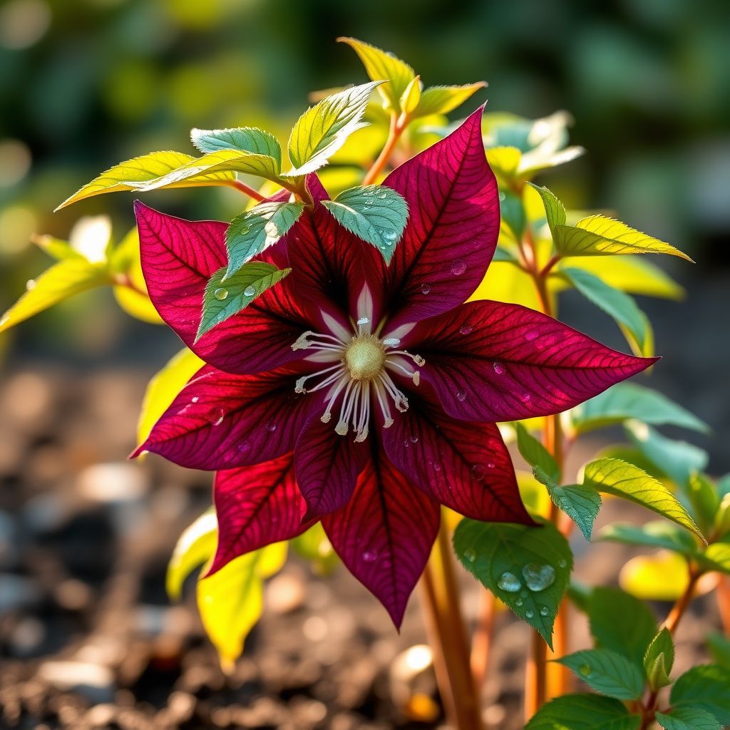 Burgundy Clematis Flower seeds for Planting - Perfect for Borders, Heirloom & GMO Free Seeds for Home Garden
