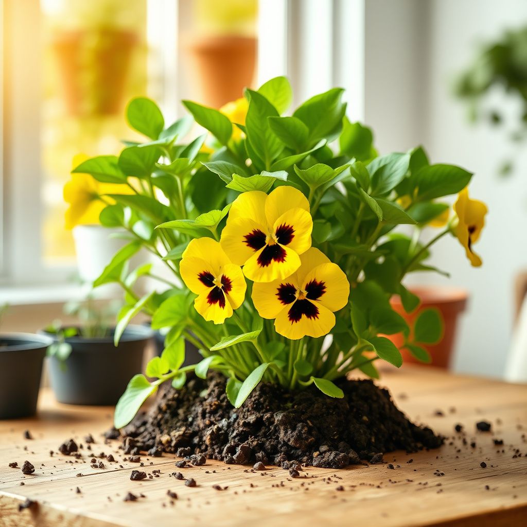 Yellow Trichromatic Pansy Flower Seeds for Easy Planting