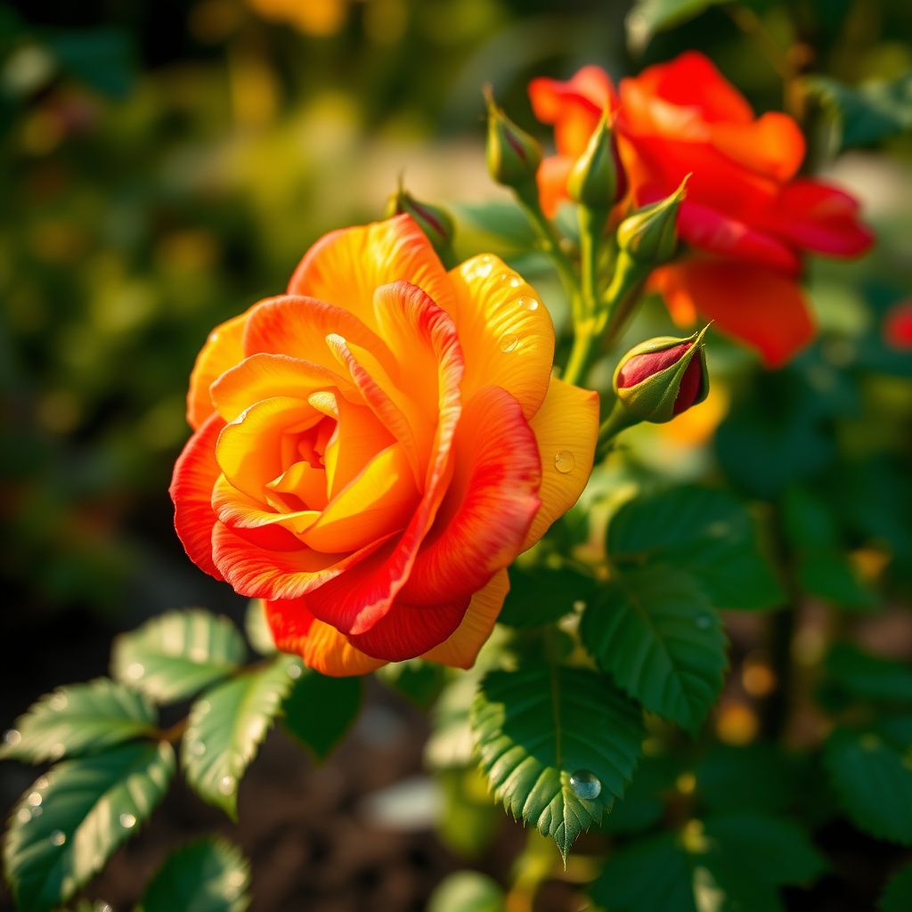 Yellow Red Climbing Rose Non-GMO Heirloom Garden Seeds Flower seeds for Planting - Vibrant Colors, Heirloom & GMO Free Seeds for Home Garden