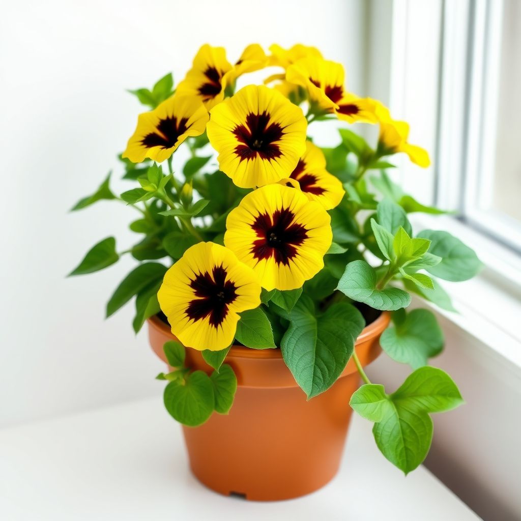 Yellow With Black Playmates Petunia Seeds