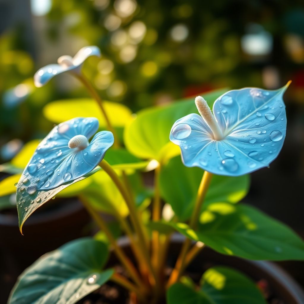 Anthurium Linden Sky Blue Flower Seeds for Planting - Elegant Tropical Blooms