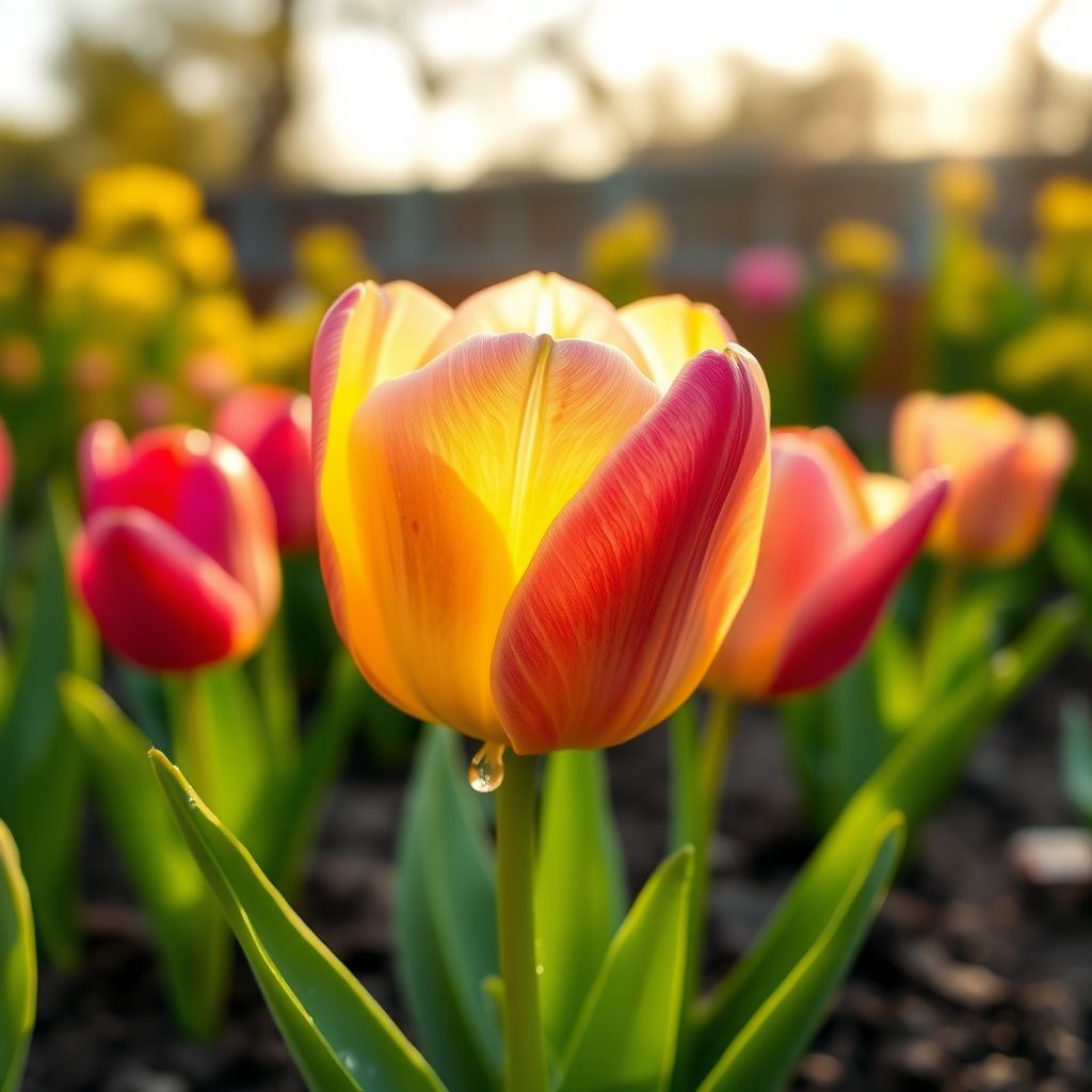 Yellow Pink Tulip Flower seeds for Planting - Premium Quality, Heirloom & GMO Free Seeds for Home Garden