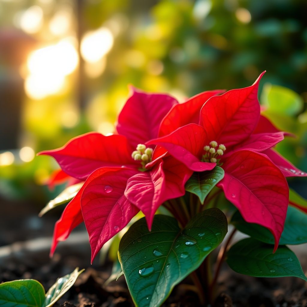 Blue Poinsettia Planting Seeds for Beautiful Gardening