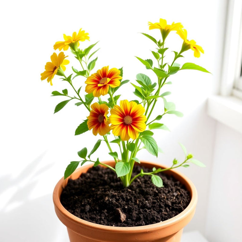 Yellow Red Bellfarm Flower seeds for Planting - Wildflower Mix, Heirloom & GMO Free Seeds for Home Garden