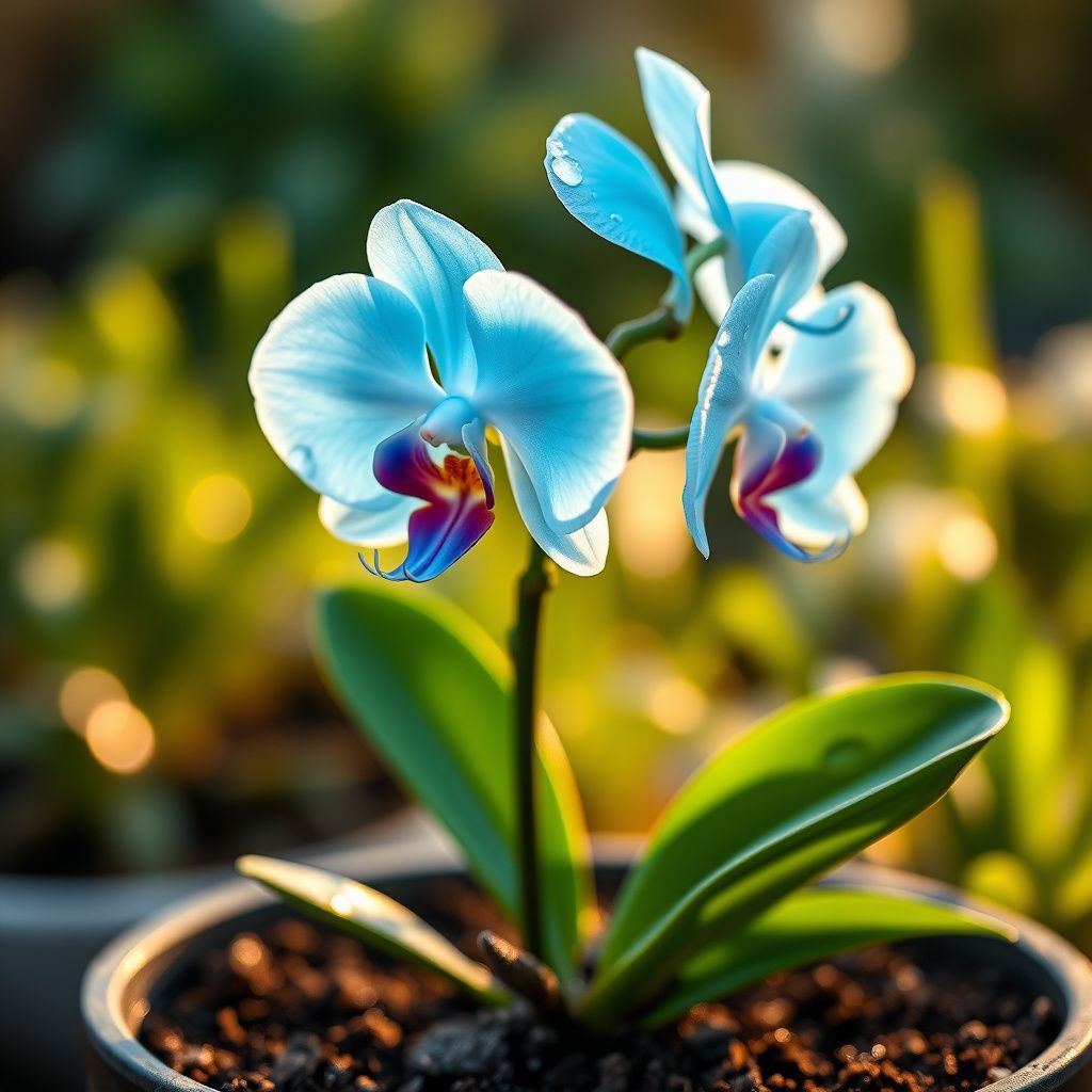 Sky Blue Phalaenopsis Orchid Flower Seeds for Vibrant Indoor Blooms