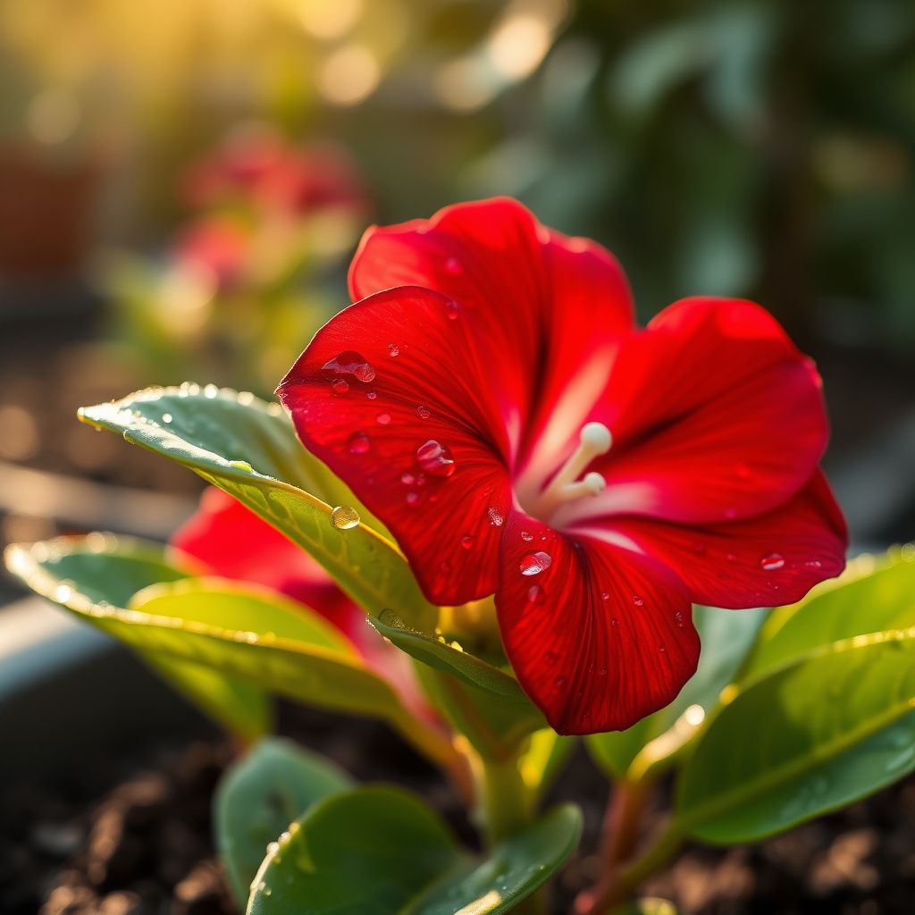 Adenium Obesum Flower Seeds - Planting Red Black - Premium Quality Seeds for Vibrant Blooms
