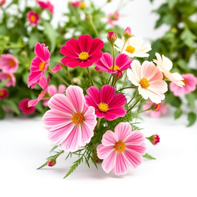 Peppermint Twist Cosmos Bi-Color Drought Tolerant Annual Flower Seeds for Long-Lasting Garden Blooms