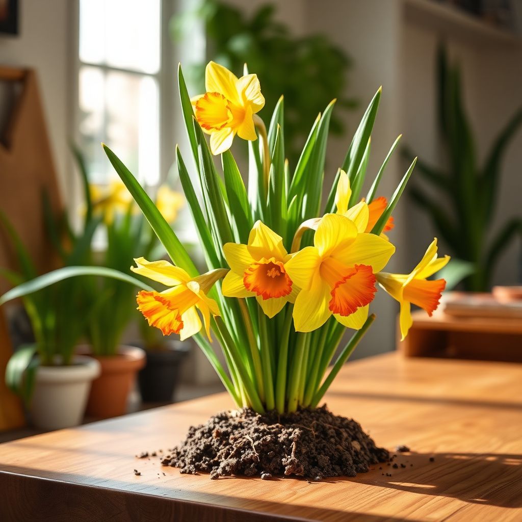 Yellow Red Daffodil Seeds, Heirloom Non-GMO Pollinator-Friendly Flowers for Garden Planting