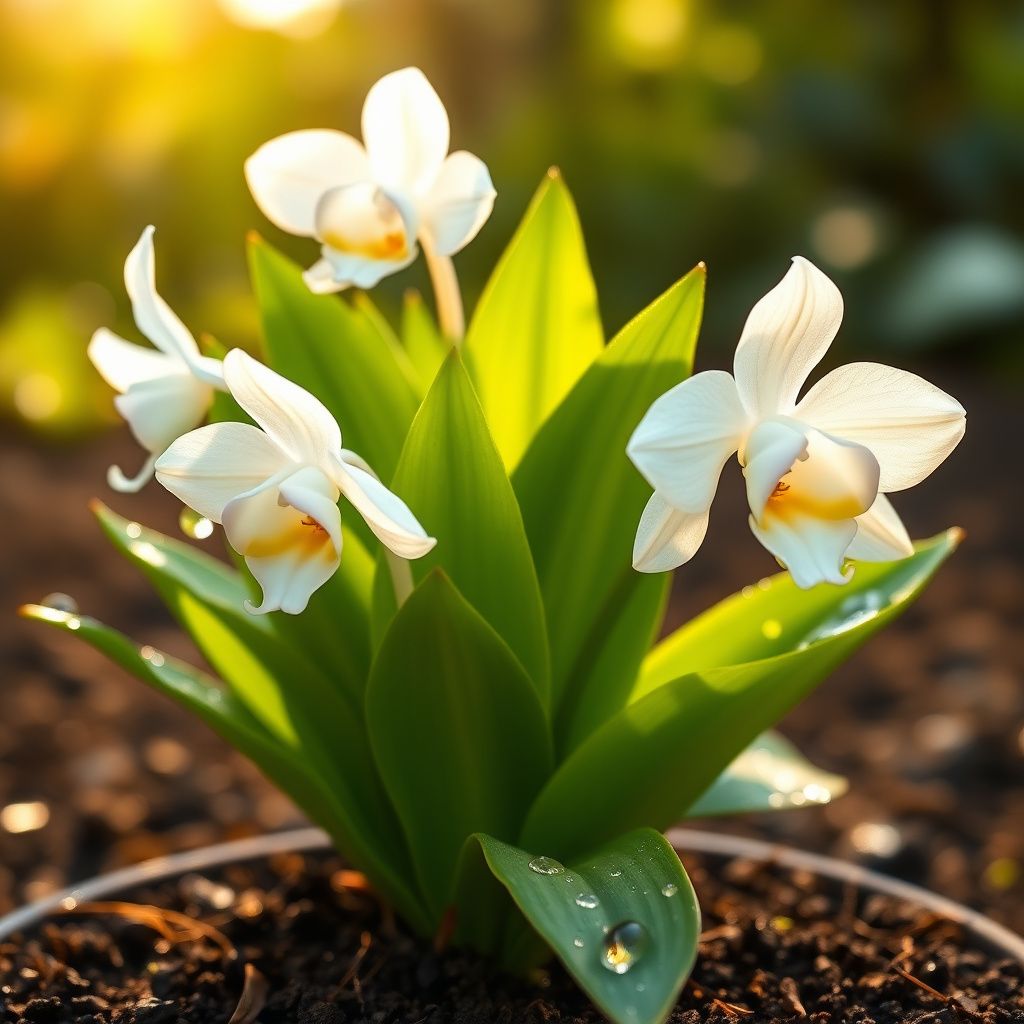 White Monkey Face Orchid Flower seeds for Planting - Fragrant Blossoms, Heirloom & GMO Free Seeds for Home Garden