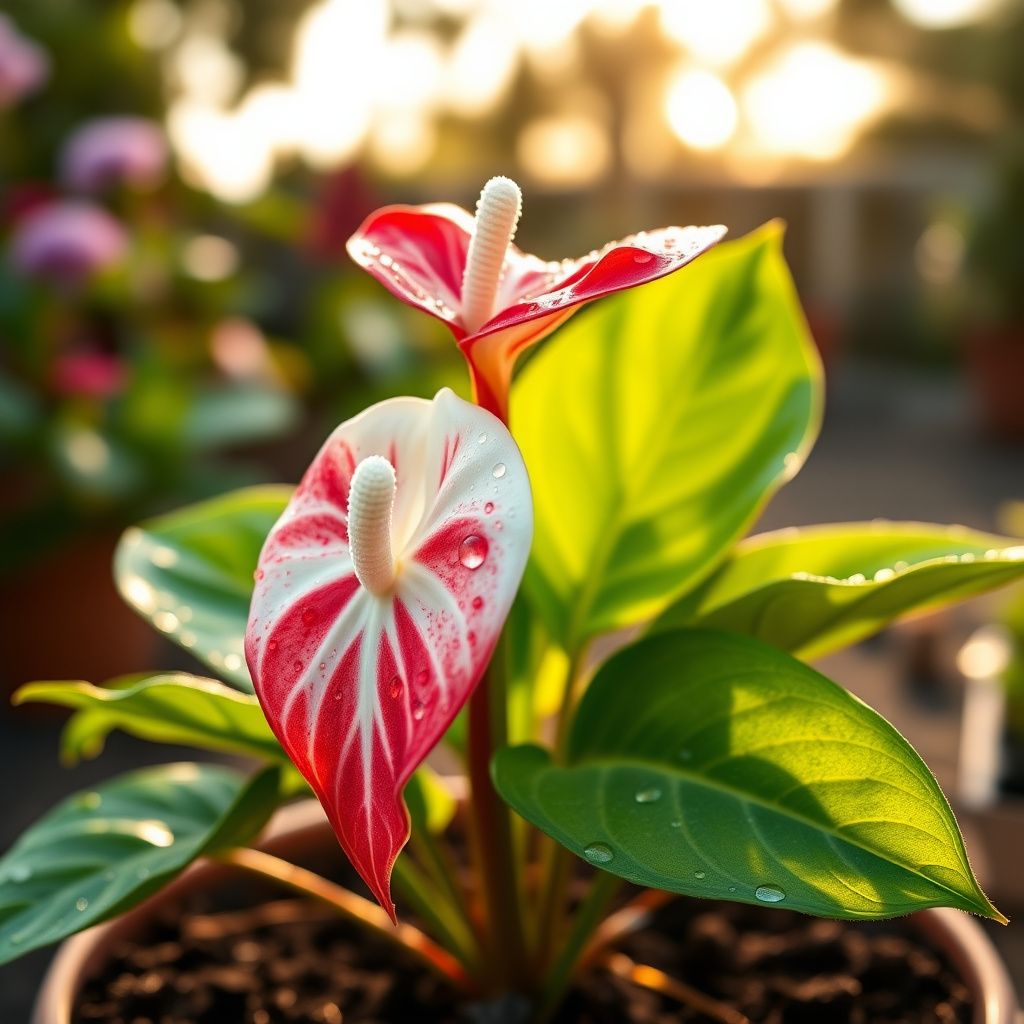 Anthurium Flower Seeds - White & Red Planting Seeds for Your Garden