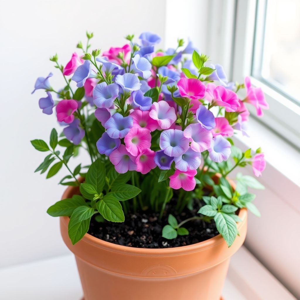 Pink Blue Sweet Pea Flower seeds for Planting Wildflower Mix Heirloom & GMO Free Seeds for Home Garden