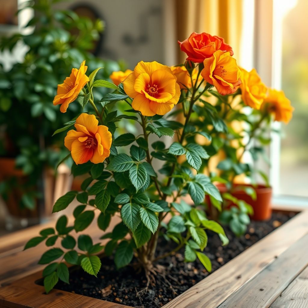 Yellow Red Climbing Rose Non-GMO Heirloom Garden Seeds Flower seeds for Planting - Vibrant Colors, Heirloom & GMO Free Seeds for Home Garden