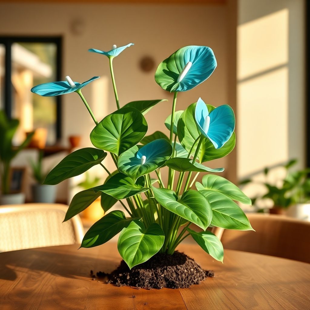 Anthurium Linden Sky Blue Flower Seeds for Planting - Elegant Tropical Blooms