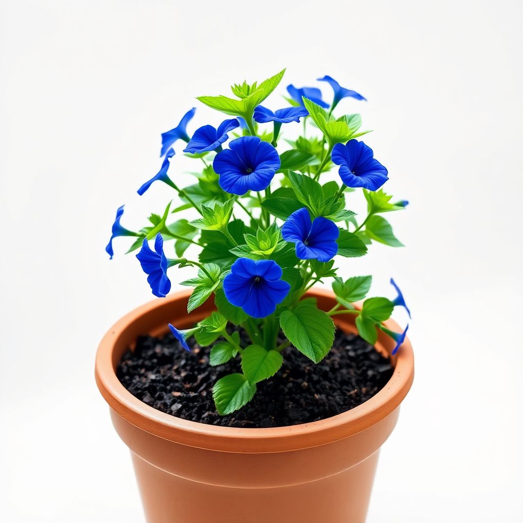 Pelletized Logro Floribunda Blue Petunia Seeds for Vibrant Garden Blooms