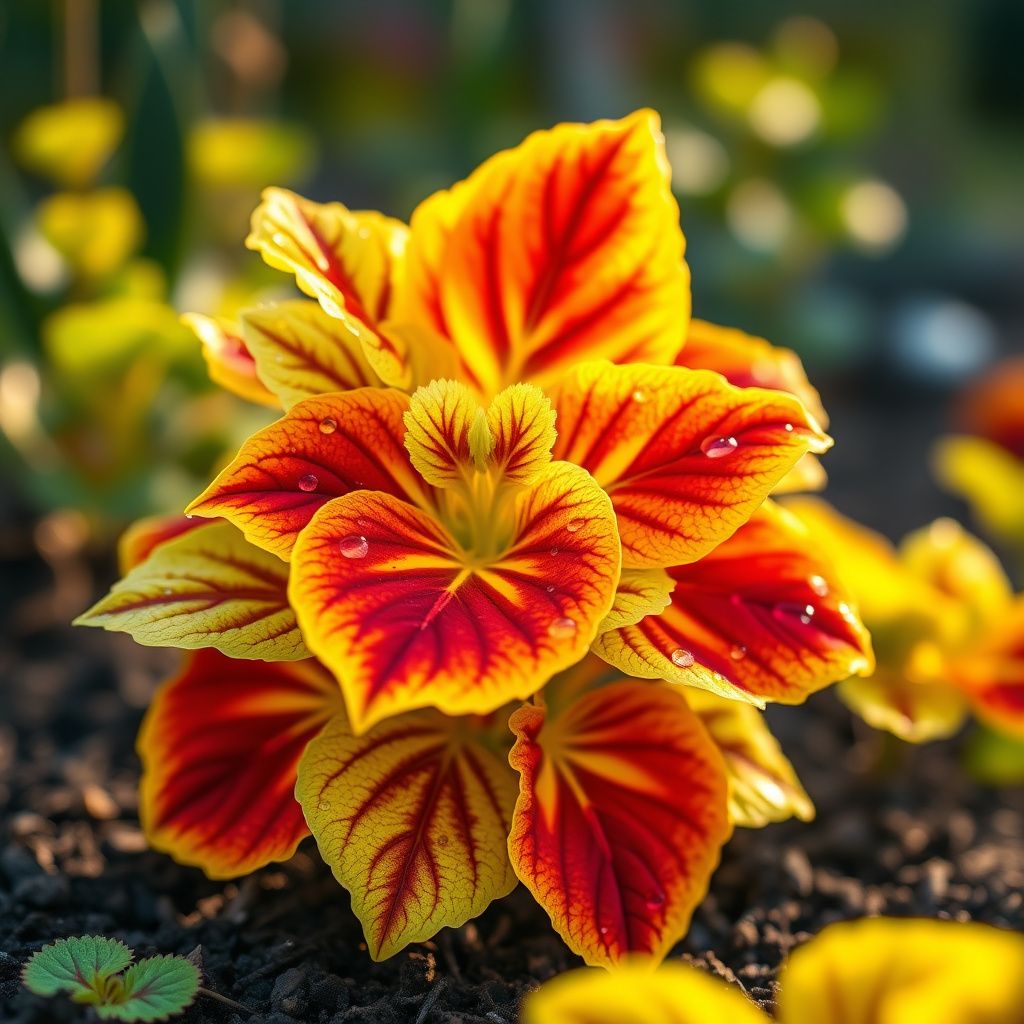 Yellow Red Coleus Flower seeds for Planting - Long Bloom Season, Heirloom & GMO Free Seeds for Home Garden