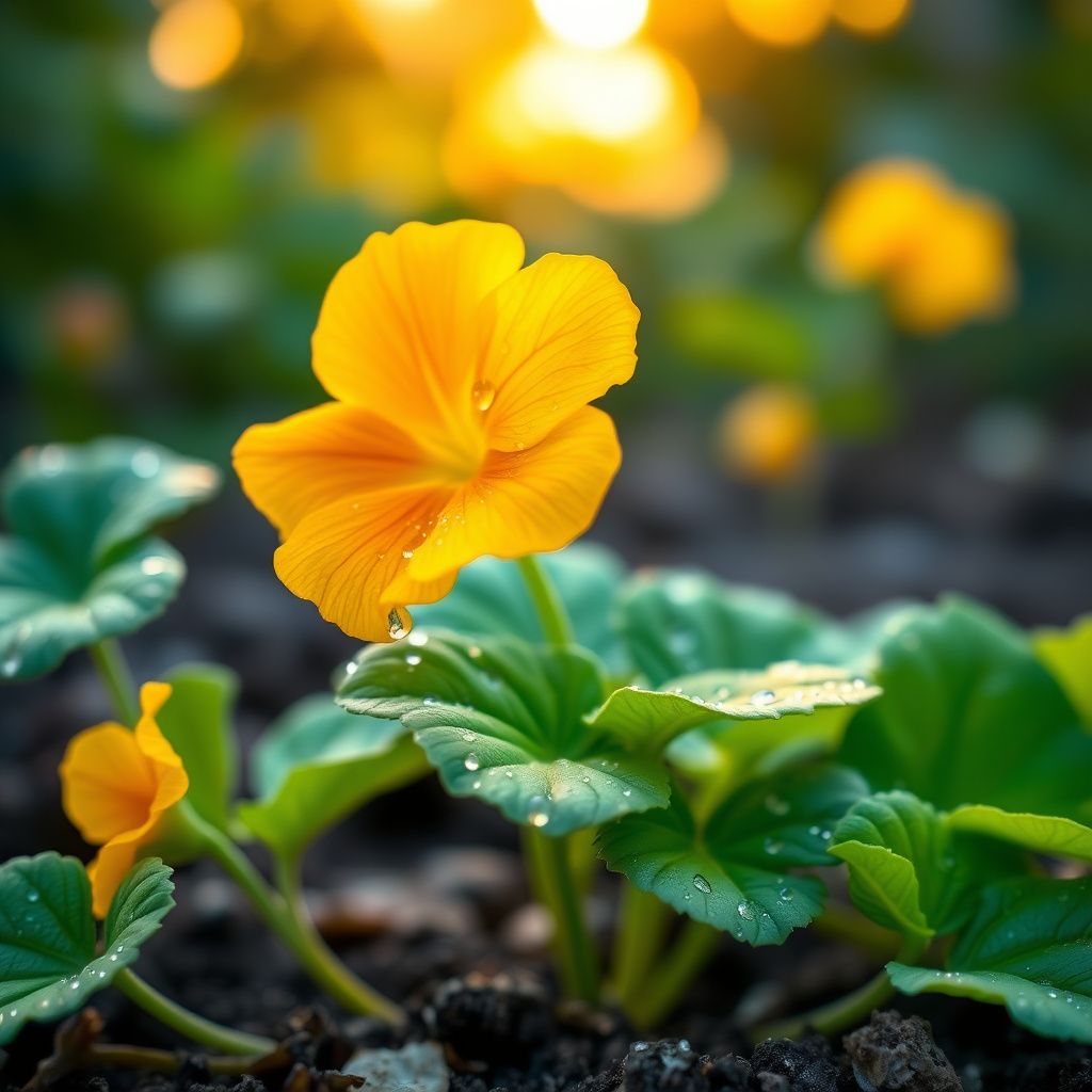 Yellow Peach Nasturtium Flower seeds for Planting Long Bloom Season Heirloom & GMO Free Seeds for Home Garden