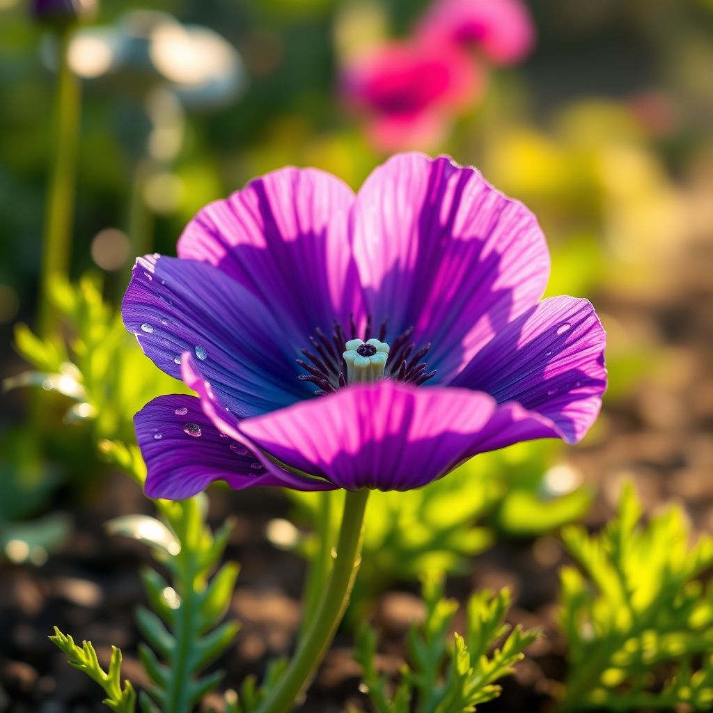 California Purple Gleam Poppy Seeds for Vibrant, Purple Blooms