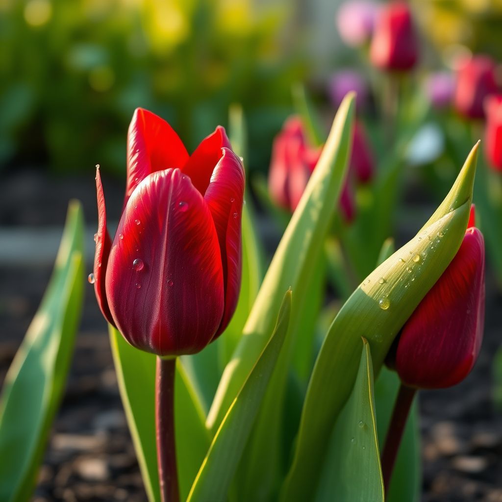 Maroon Tulip Flower seeds for Planting Easy to Grow Heirloom & GMO Free Seeds for Home Garden